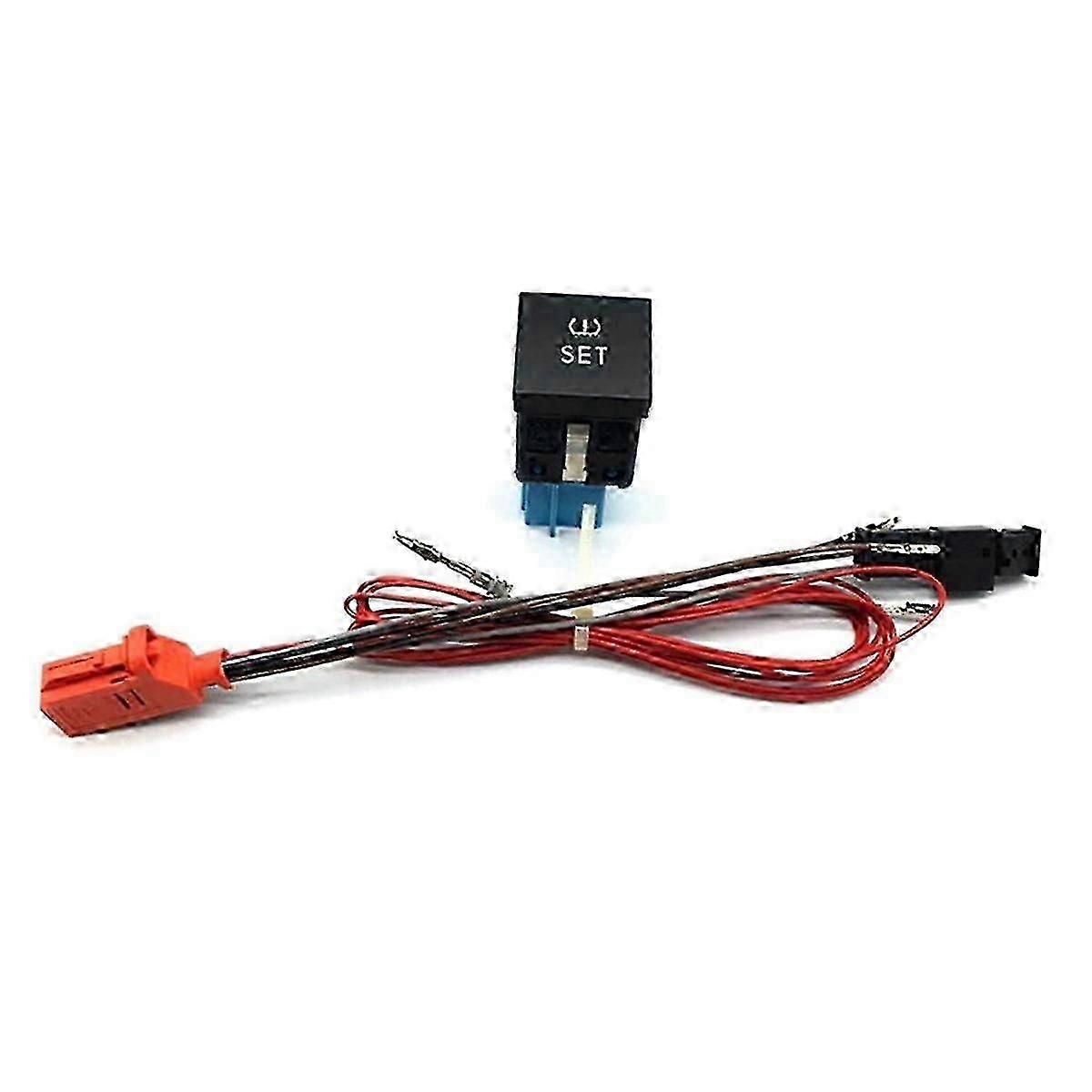 TPMS Tire Pressure Warning Unit Switch Button Harness for 2006-2009 B6 Cc Golf 6 56