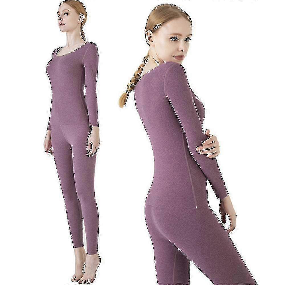 Womens Thermal Underwear Ultra-soft Base Layer Long Johns Set Winter Top And Bottom Suits
