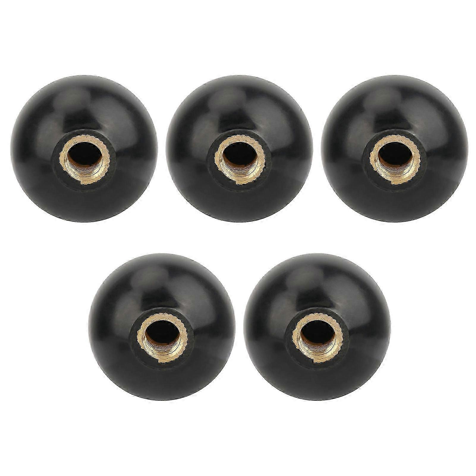 5Pcs Black Round Ball Engineering Plastic Lever Knob M10*35 Tool Replacement