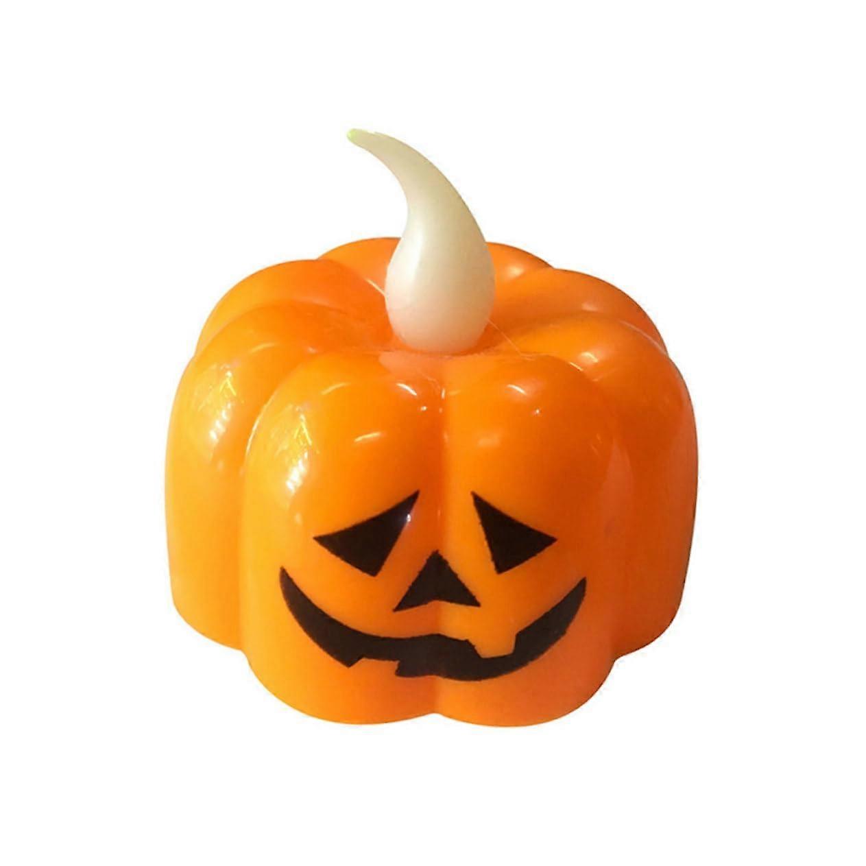 12 pieces Pumpkin Lights for Halloween, Flameless Simulation Candles with Timer, Safe Decor for Pets, Table Decoration for Parties and Garden