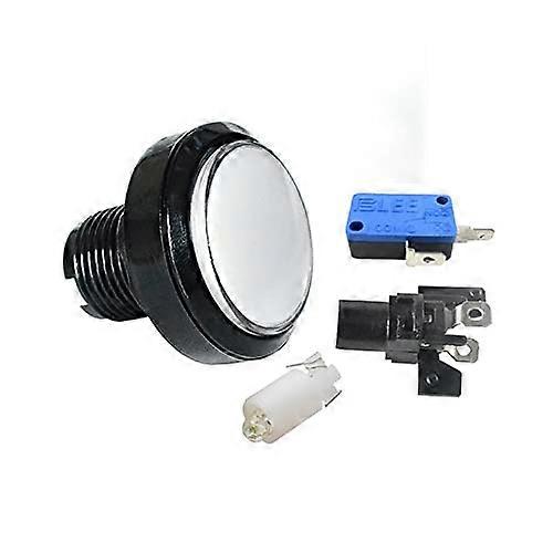 Arcade 45mm Round Push Buttons, Illuminated LED Light with Micro Switch, RGB Color Options, Durable Plastic Construction