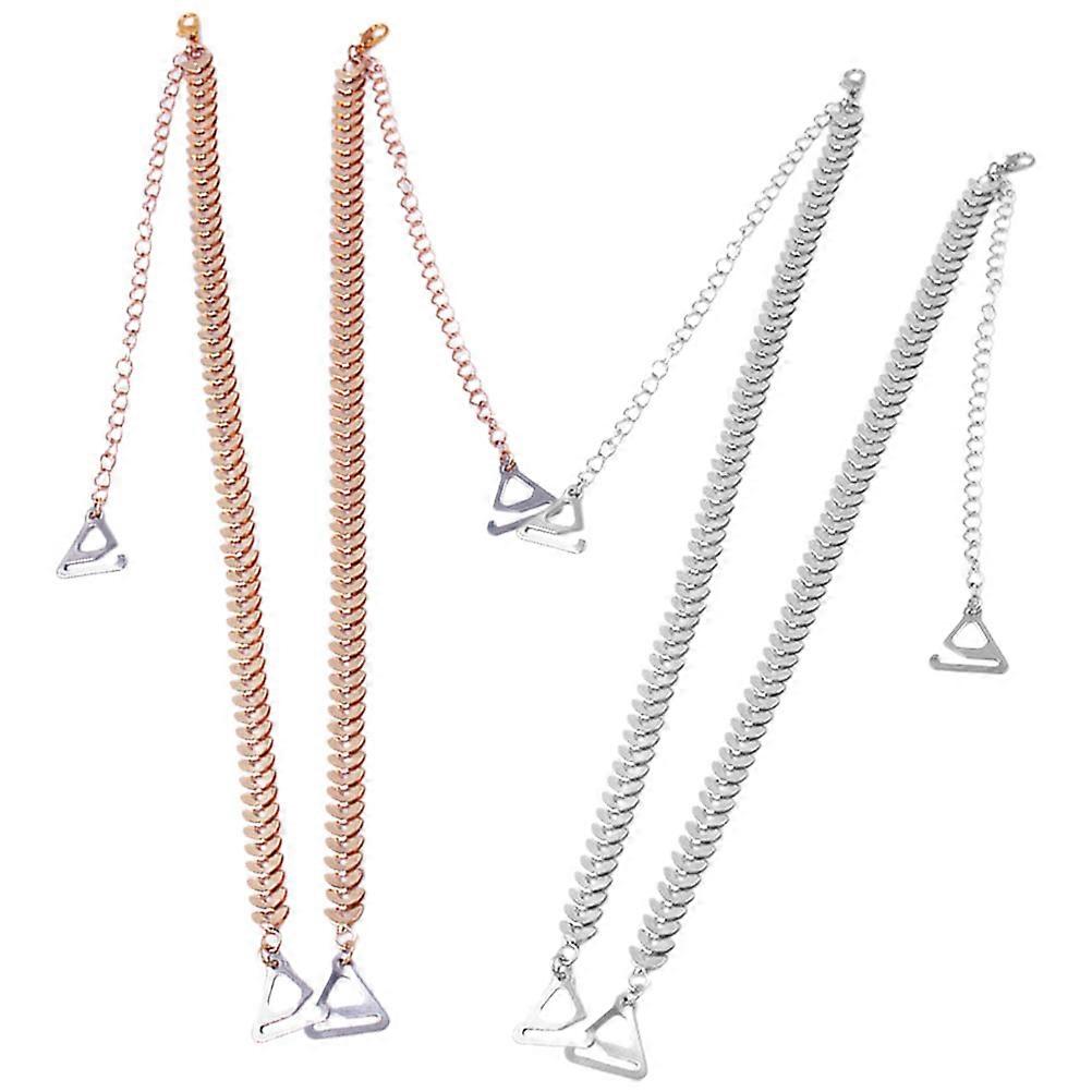 2 Pairs Leaf Shoulder Straps, Invisible Decorative Straps for Dresses, Comfortable Durable Design for Weddings, Proms & Special Occasions