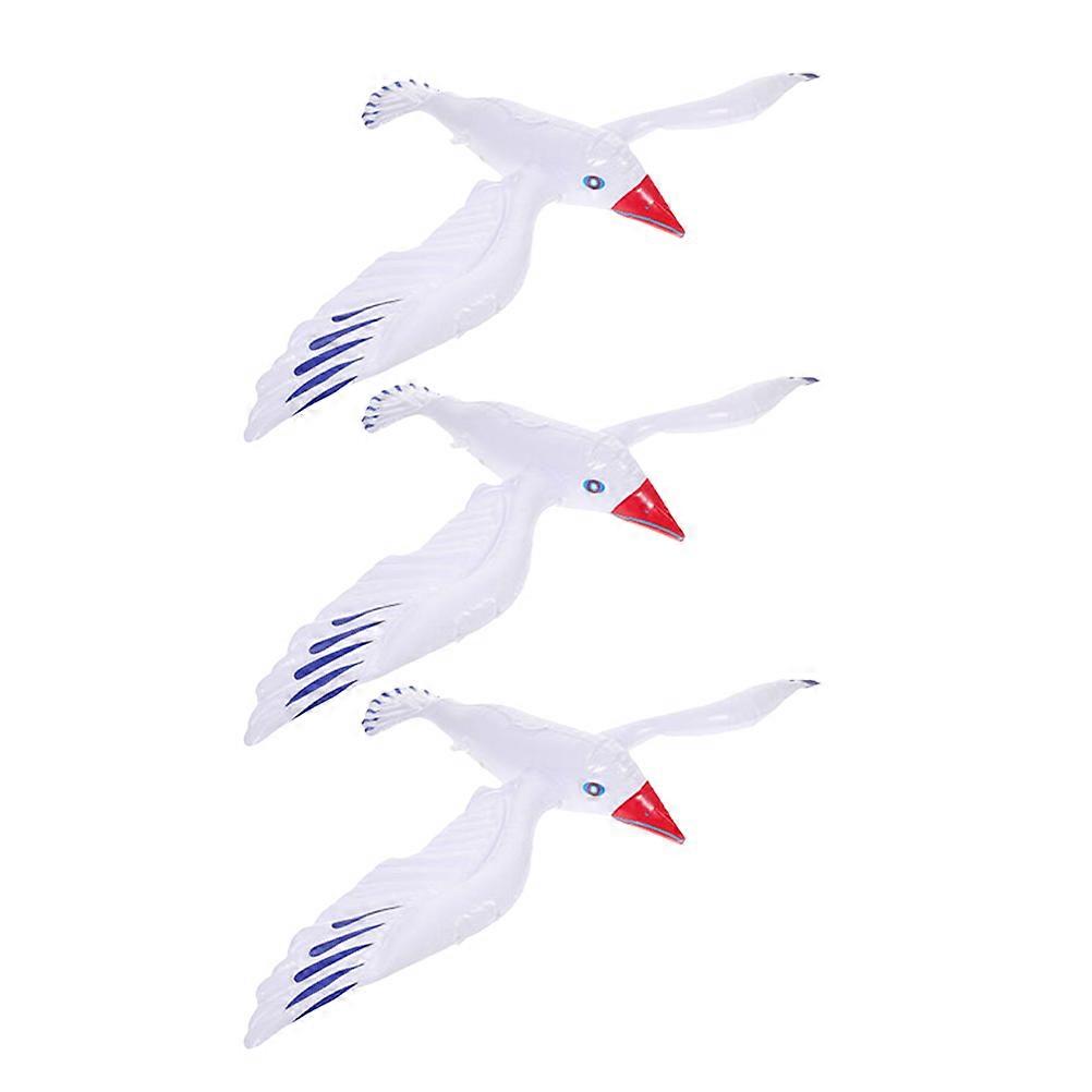 3pcs Inflatable Seagull Pool Decoration for Beach Parties & Events Fun Floating Bird Accessory for Swimming Pools & Cosplay