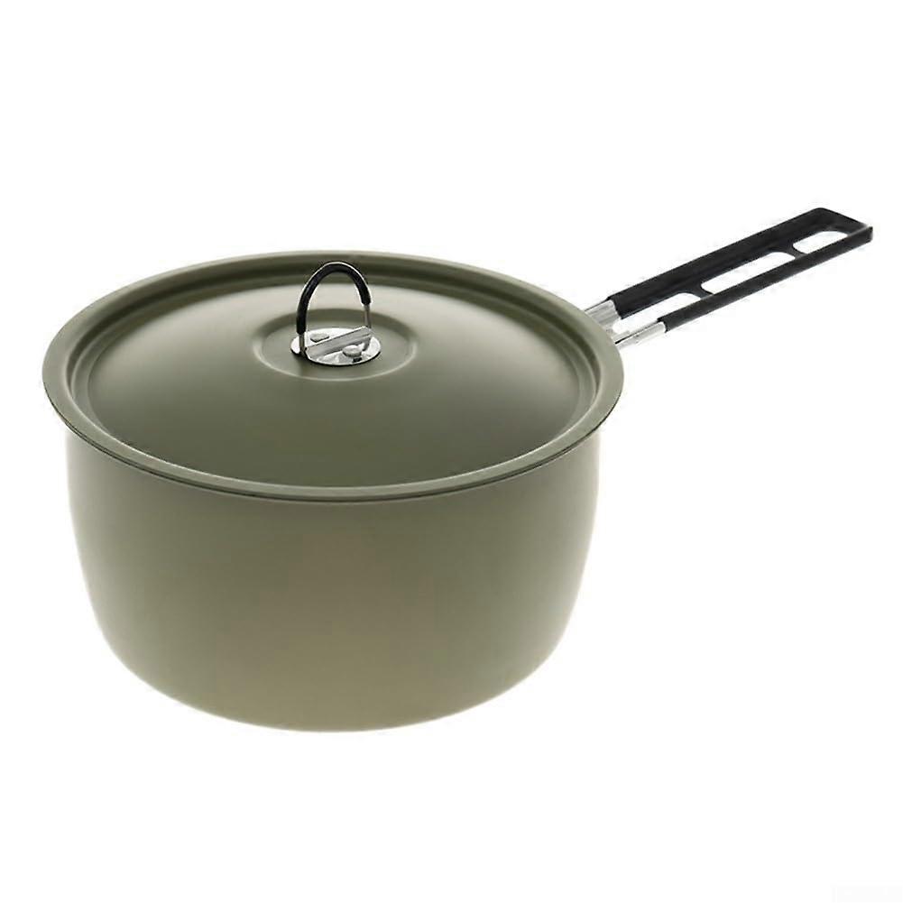 Nonslip, portable heating pot, an indispensable tool for campers, hikers, and picnic enthusiasts alike (green).