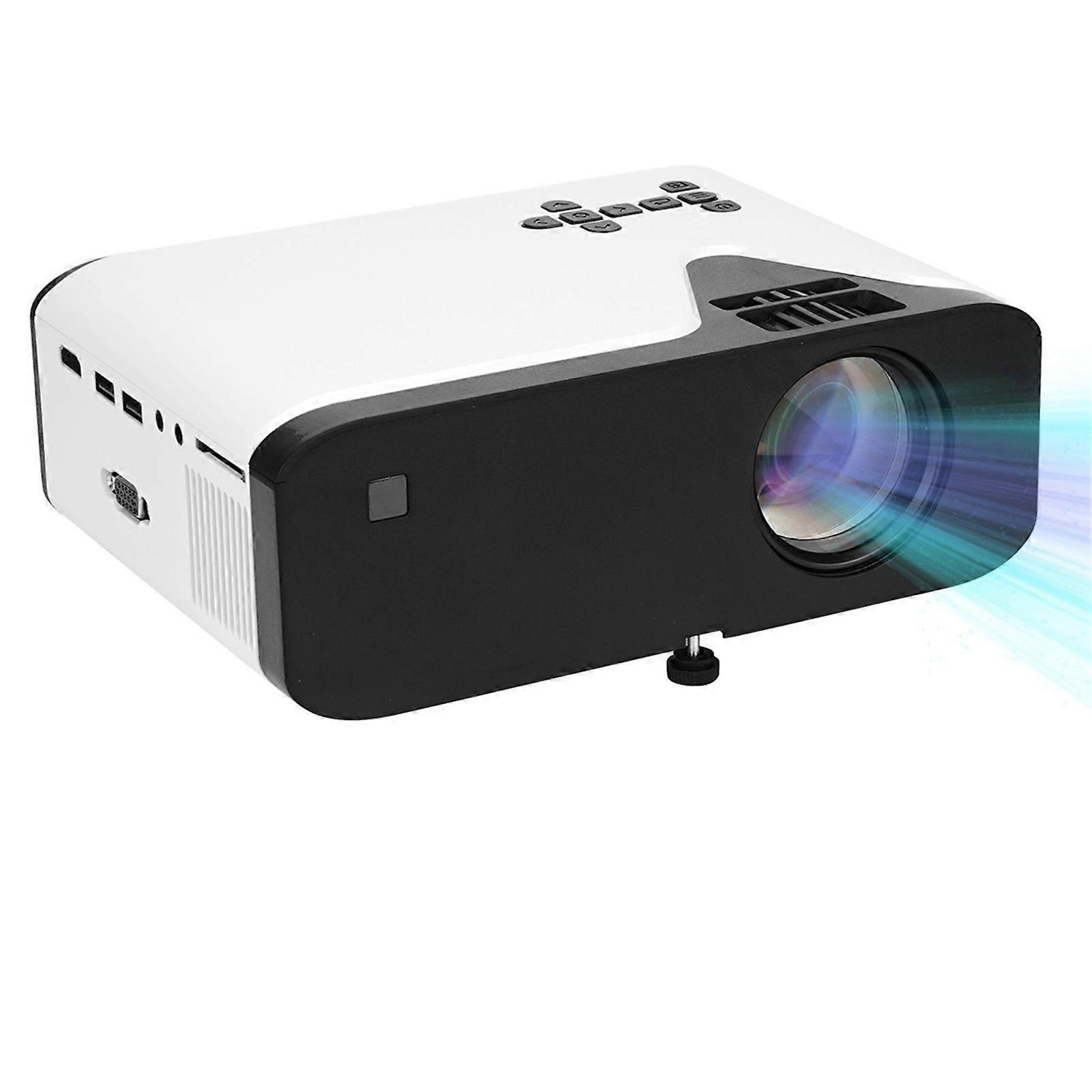 Home Projector 1080p Portable Projector with HD VGA USB Memory Card AV Interfaces for Indoor and Outdoor Use
