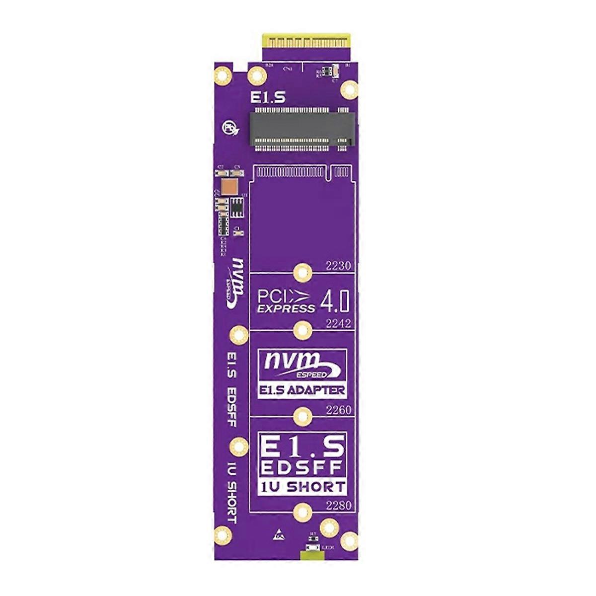 M.2 NVMe to E1.S Adapter PCIe 4.0 X4 (64Gbps) - 2230-2280 SSD to EDSFF E1.S Converter, Hot Swap, fo