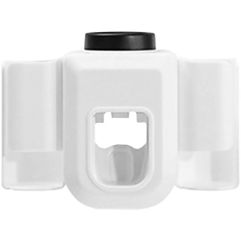 Wall Mounted Bathroom Shelf with Automatic Toothpaste Dispenser and Toothbrush Organizer, Multi Functional Storage Rack for Cups and Toiletries,