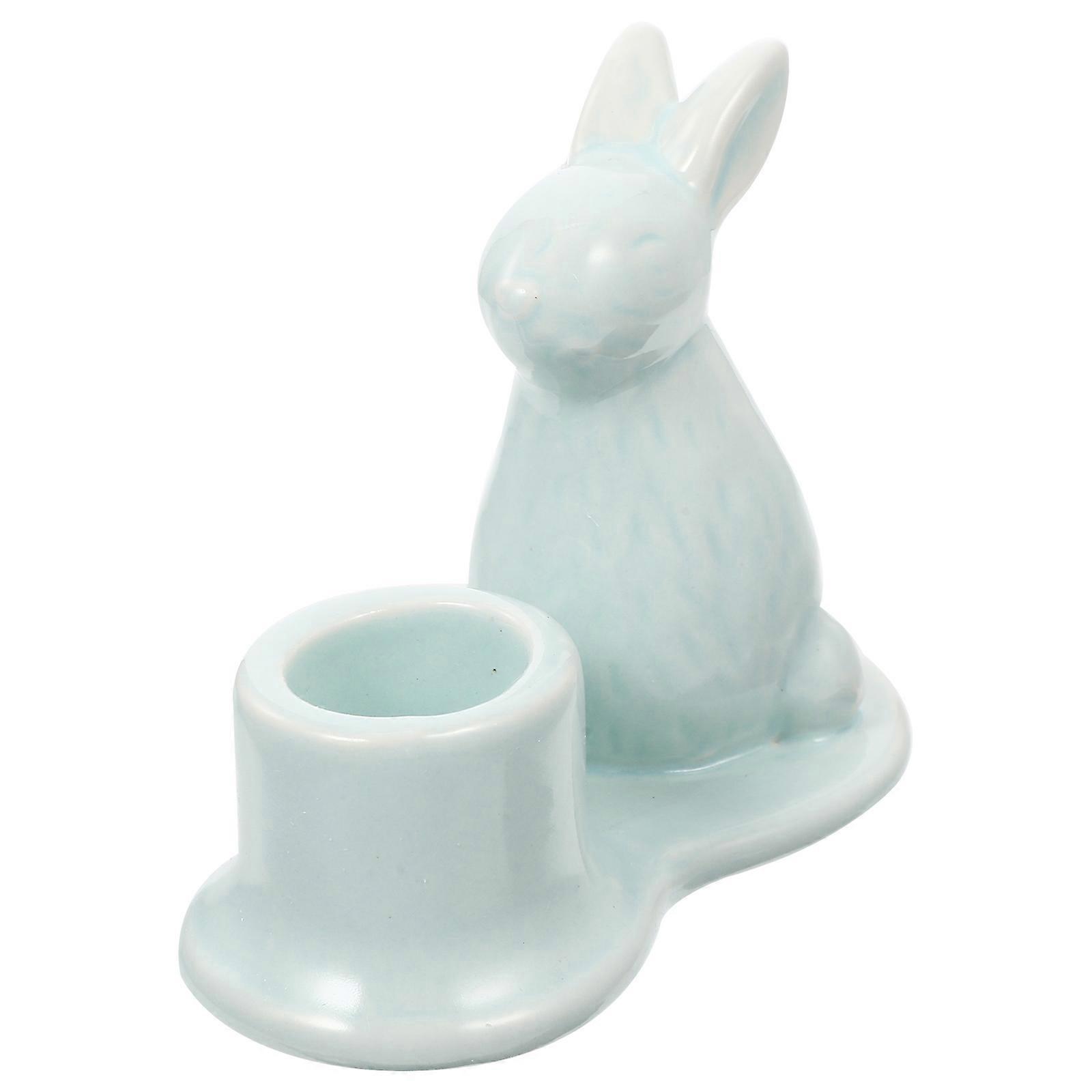 Ceramic Decor Candlestick Holders For Easter Festival 9x7cm 1Set