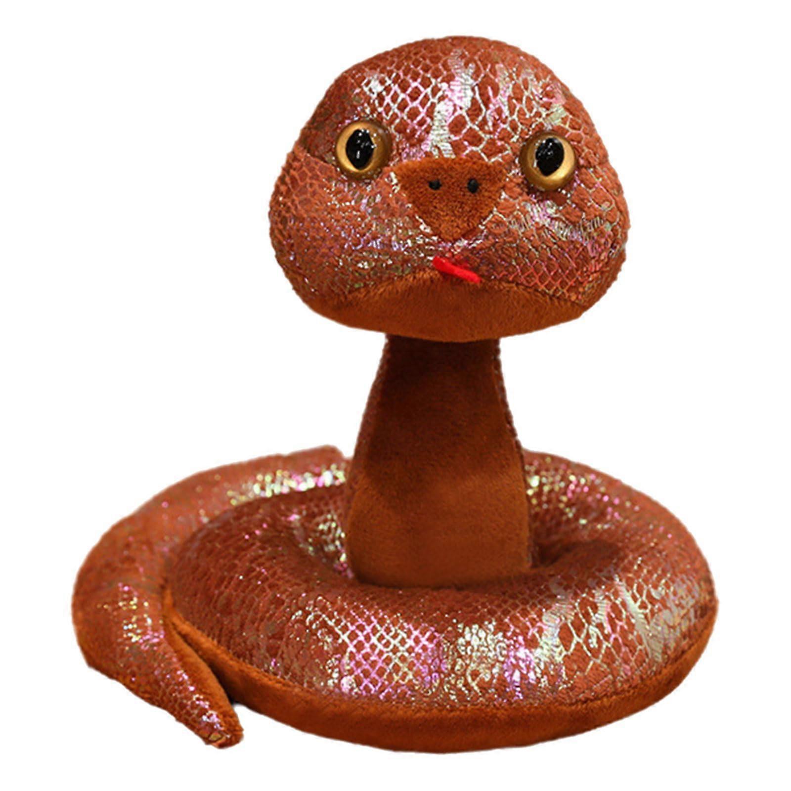 Authentic MultiPurpose Reptiles with Stylish Designs Childfriendly Fabric Snake with Robust PP Cotton Materials Brown