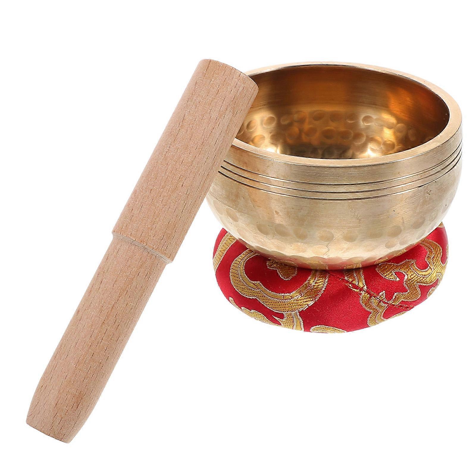 Meditation Singing Bowl Sound Therapy Metal Home Decor Assorted Color 8.50X8.50X5.00CM 1Set