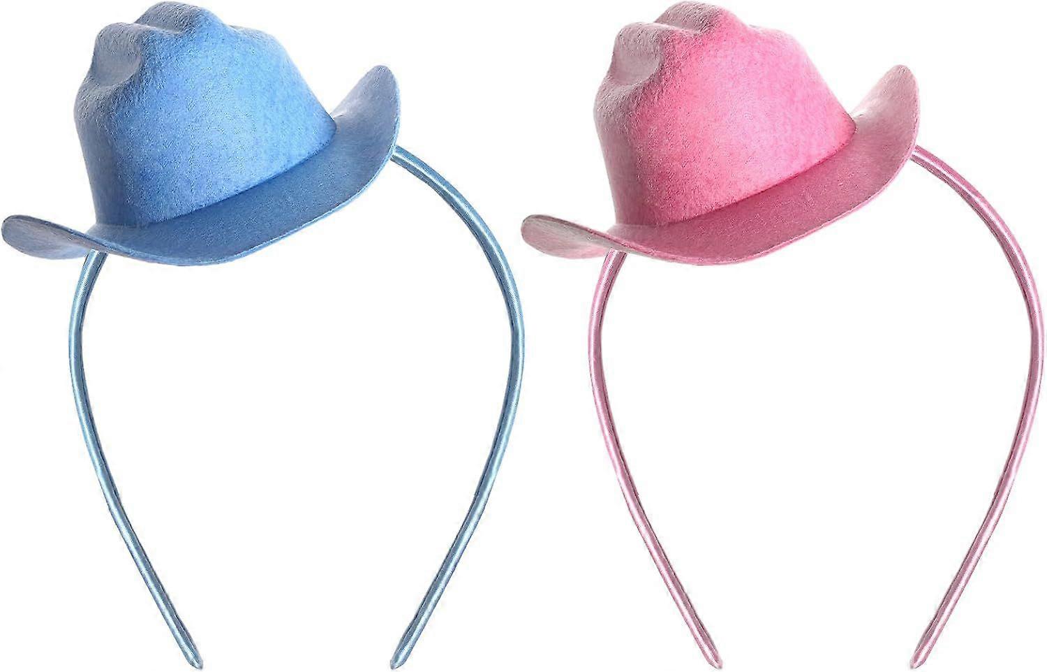 2025最新モデル2個カウボーイミニハットヘッドバンドカウガールミニハットヘッドバンド