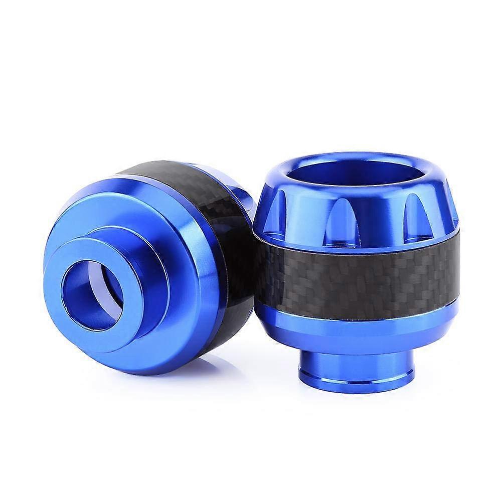 Motorcycle Crash Protection Frame Sliders, 1 Pair Carbon Fork Gliders (Blue)