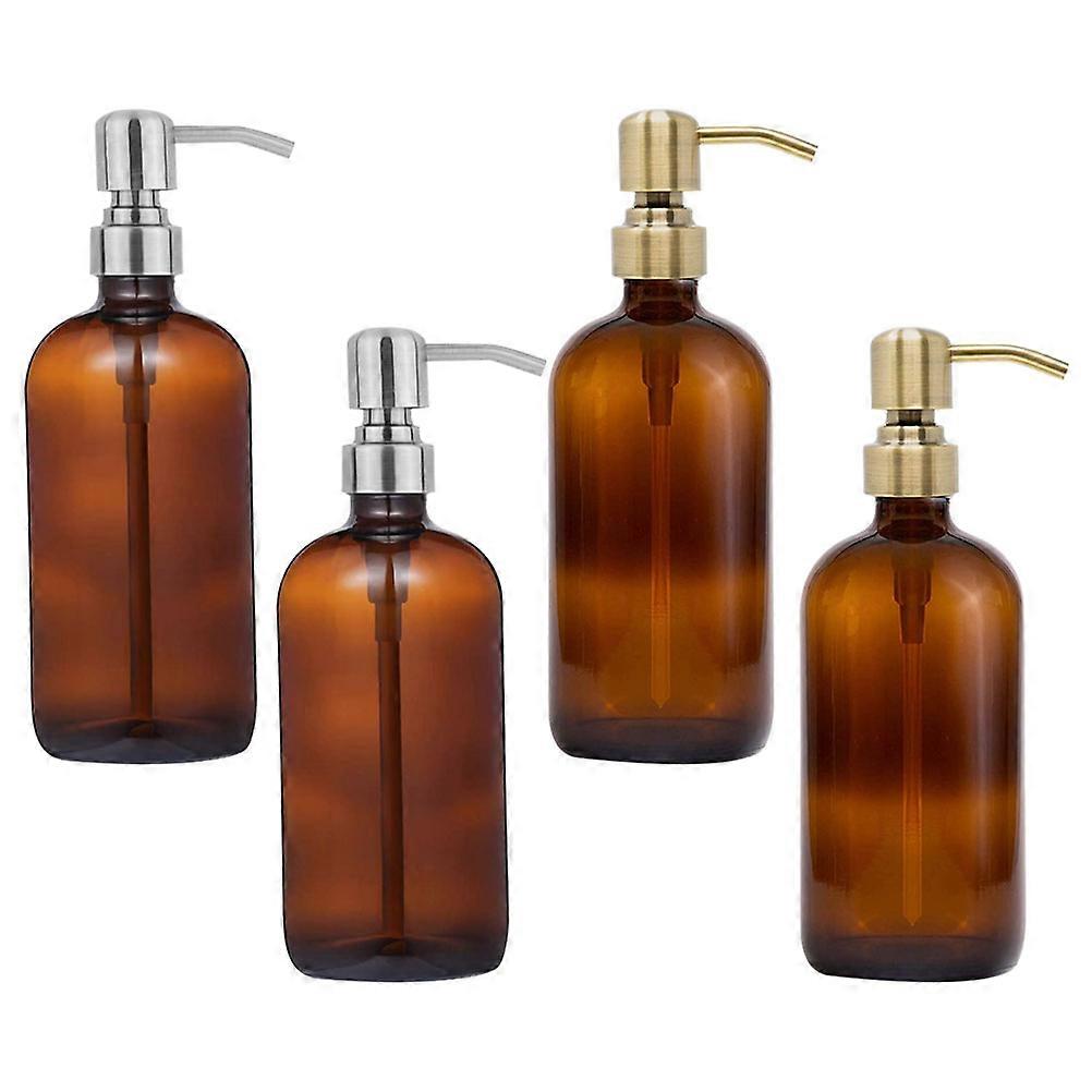 Empty Pump Bottles For Lotion Durable Crystal Protection 500ml 4 Sets