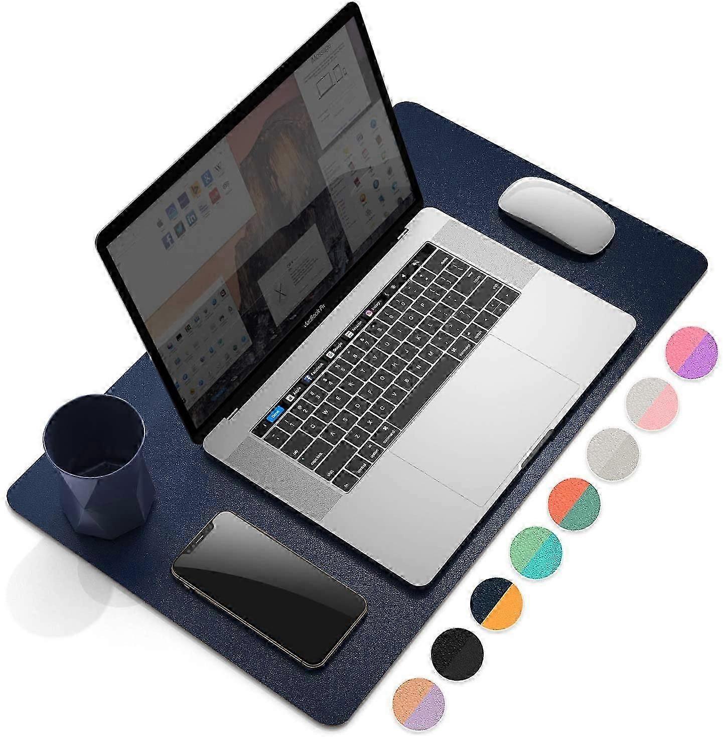 Multifunctional Office Desk Pad, Ultra Thin Waterproof PU Leather Mouse Pad