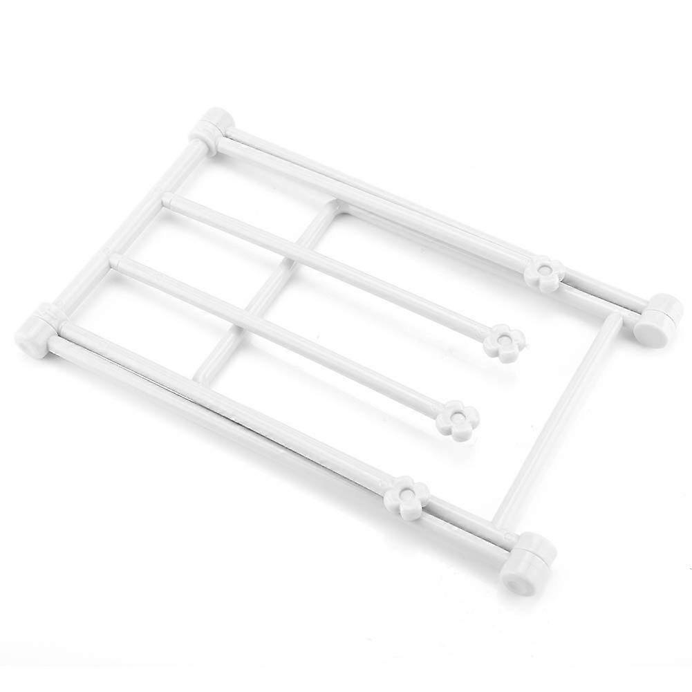 Towel Stand, Bathroom Countertop Towel Holder with Smooth Surface, Foldable Thick Plastic Towel Rack for Storage