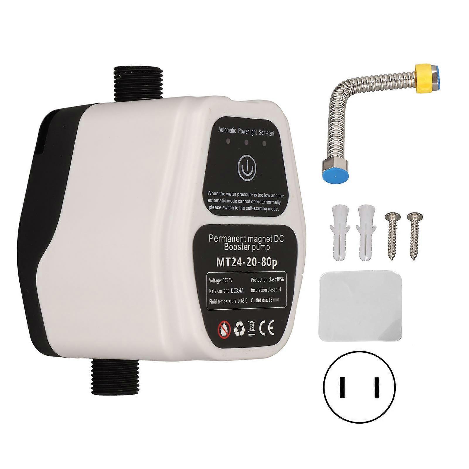 Booster Pump Automatic Water Pressure Shower Boosting Recirculating Wall Mounted DC Pump 100‑240V US Plug