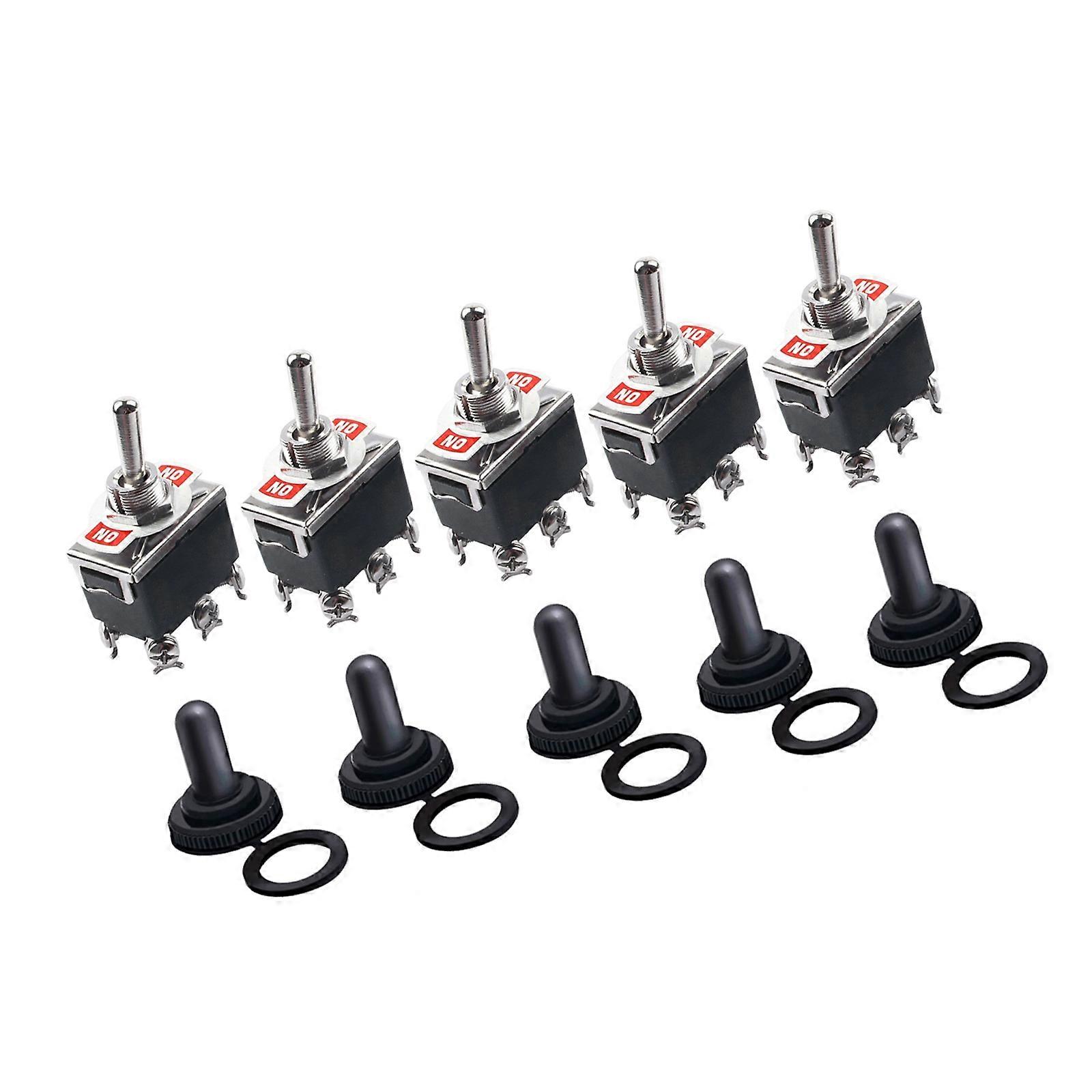 IP65 Rate 2 Pin Toggle Switches 12V Marine Use 15A Capacity Screw Terminal Connection Automotive Toggle Switches for Boat Multicolor