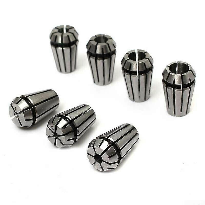 ER11 Collet Set 7-Piece, Metric Tool Holder Compatibility, High Precision, CNC Machining Accessories