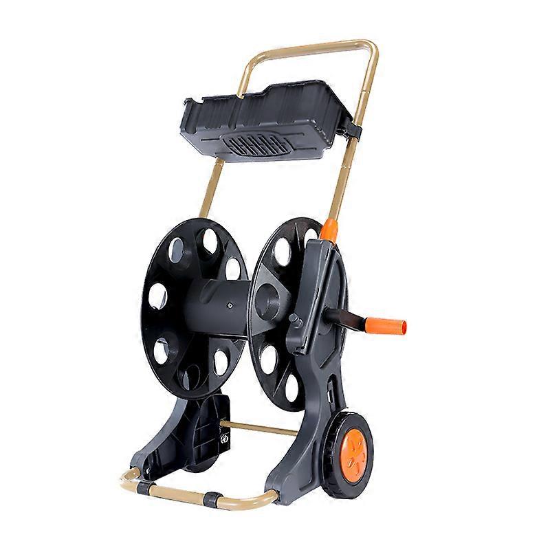 Garden Hose Holder, Hose Reel Cart with Wheels, Holds 60m/196ft of 1/2" Hose