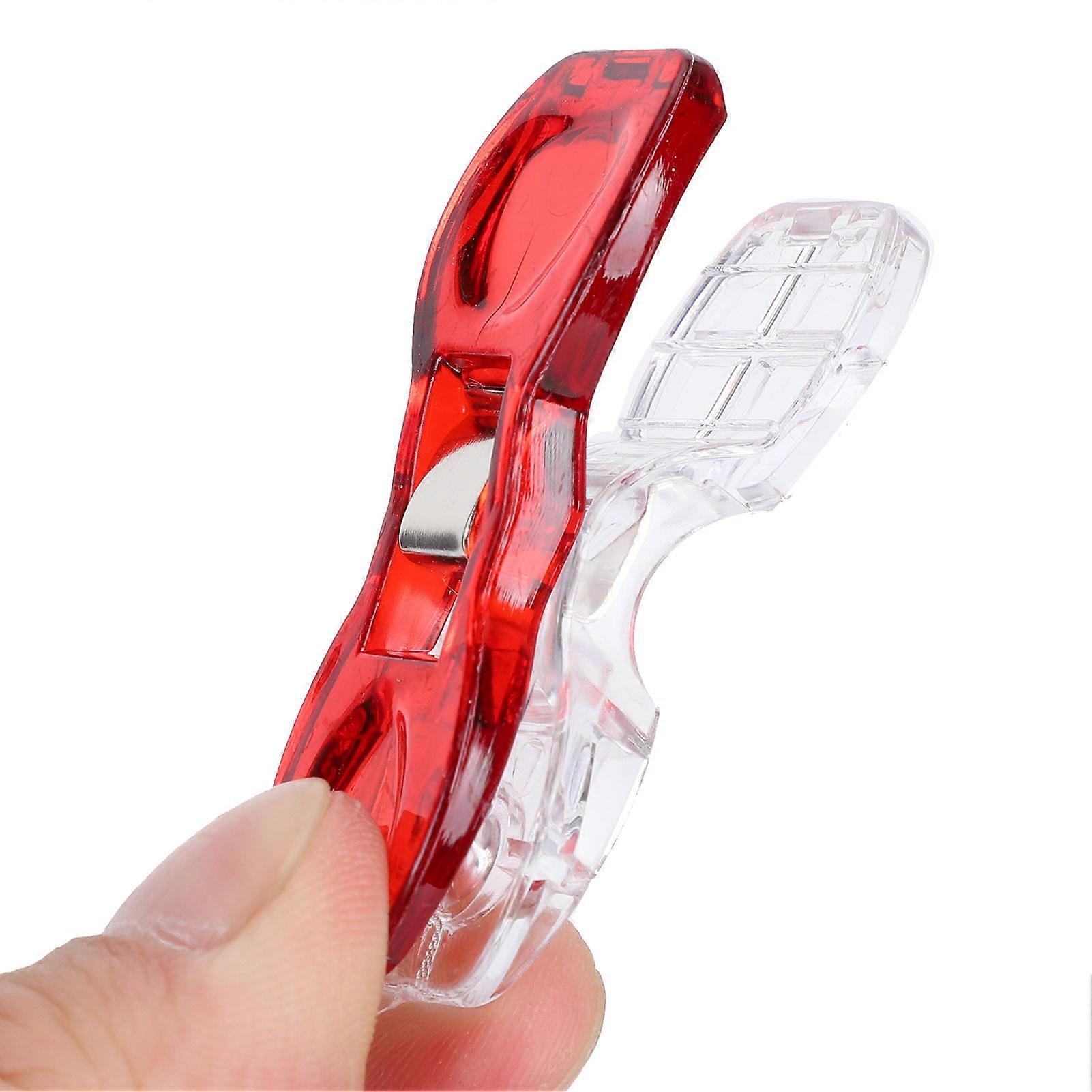 100Pcs Sewing Clips Assorted Color Plastic Hemming PatchWork Cloth Safety Knitting Clamp