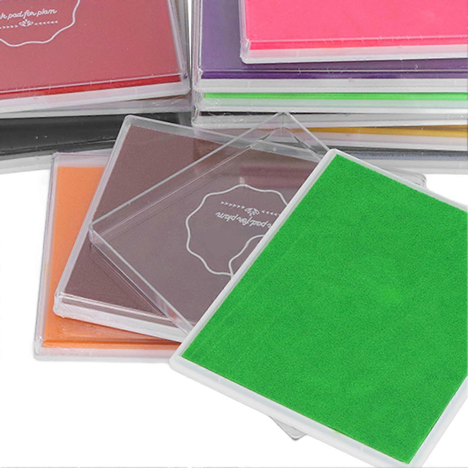 12Pcs Finger Ink Pads 12 Vivid Colors Easy to Clean Washable Widely Used Craft Ink Pads for Wood Paper Card