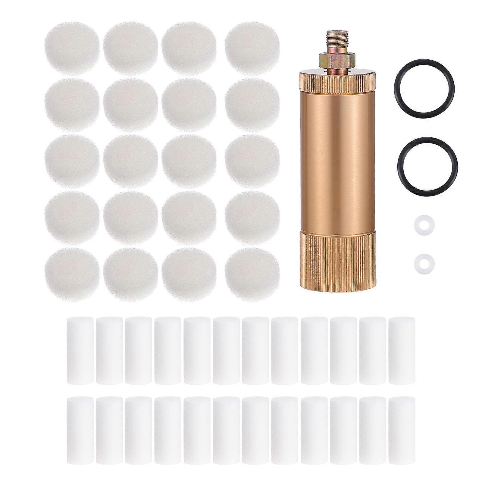 Compressor Oil Water Separator Alloy Aluminum High Pressure Pump Simple Use 10.5X3.3CM Cylindrical Automatic Lubrication 1Set