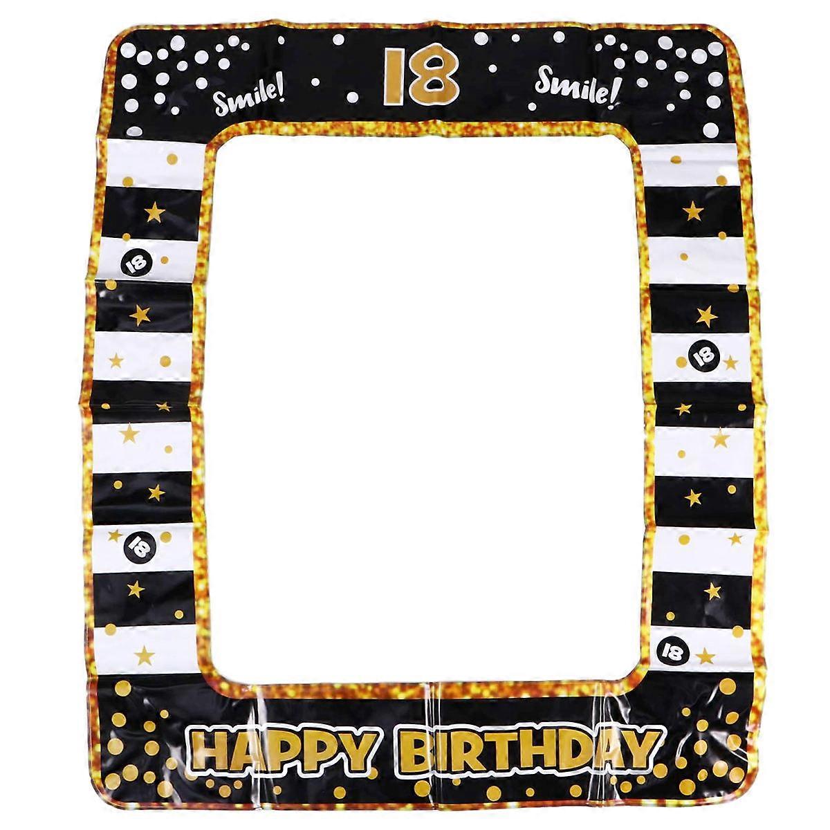 Photo Shoot Props Inflatable Photo Frame Festival Style Rectangle 71x58cm PVC Material 1Pack