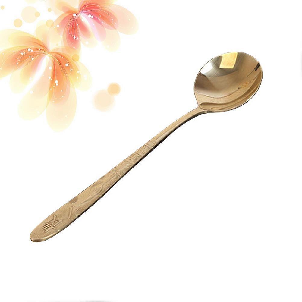 Home Brass Ladle Ladle Fine Copper Scoop Thicken Copper Ladle Home Application Brass Material 1Pack