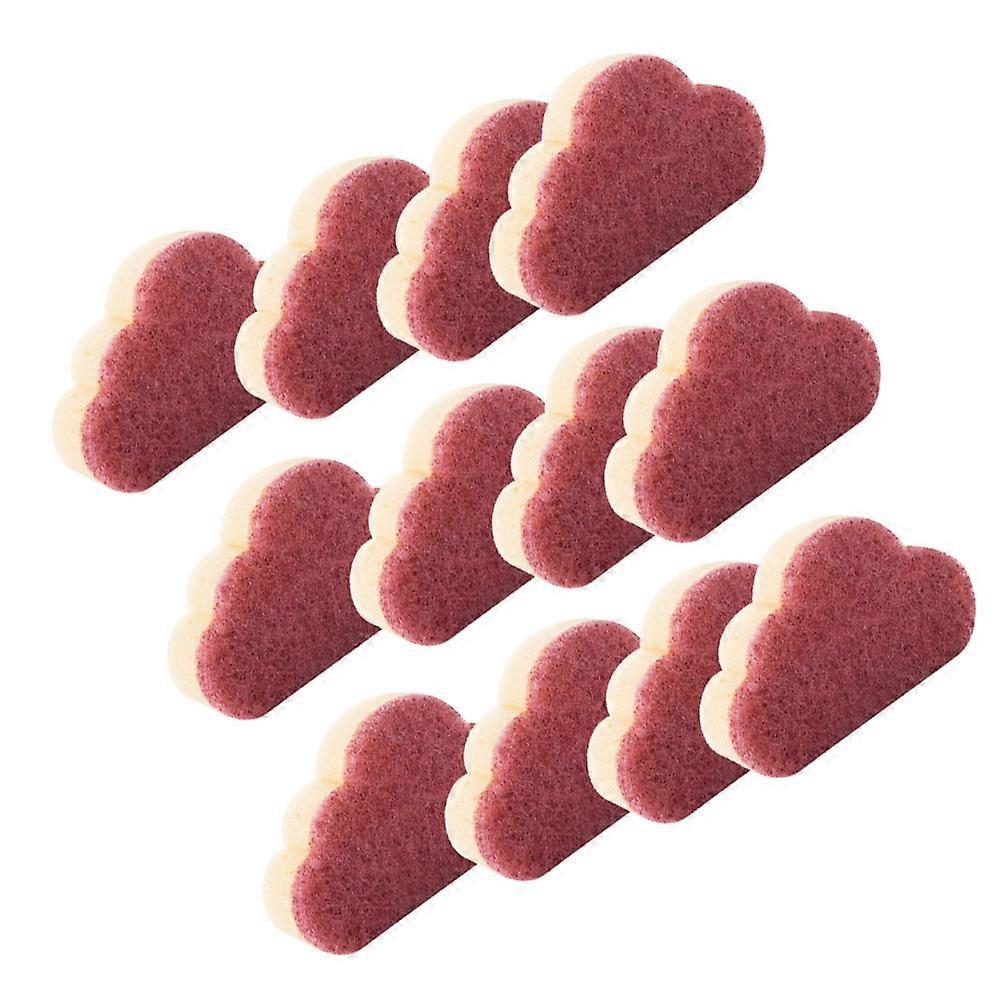 Red Cleaning Sponge for Kitchen Use Made of Durable Sponge Material Lightweight and Practical 12pcs