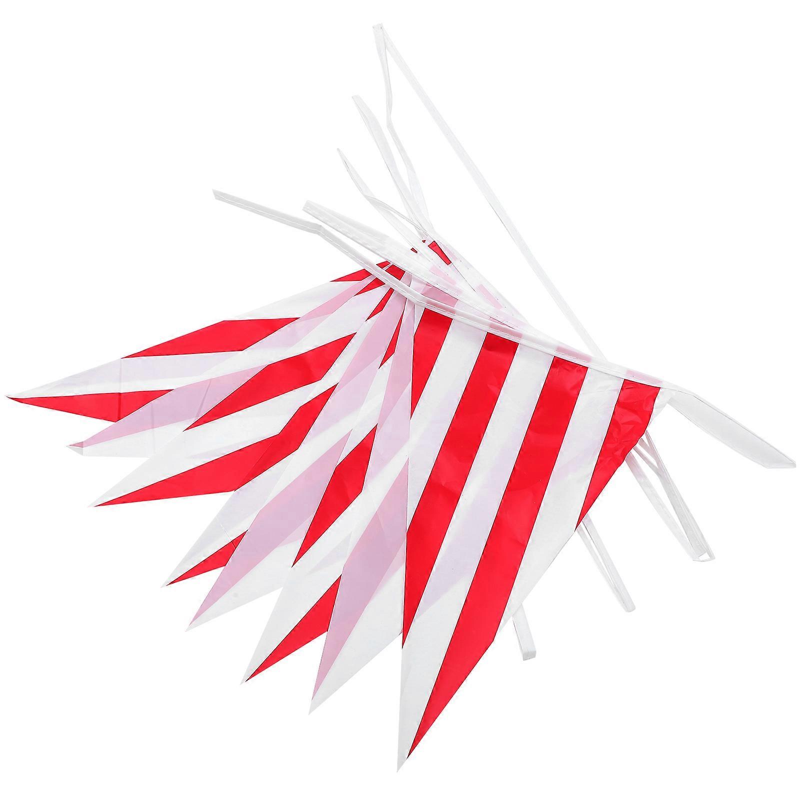 Striped Triangle Pennant Bunting Banner for Birthday, Wedding, Shower & Theme Party Decorations