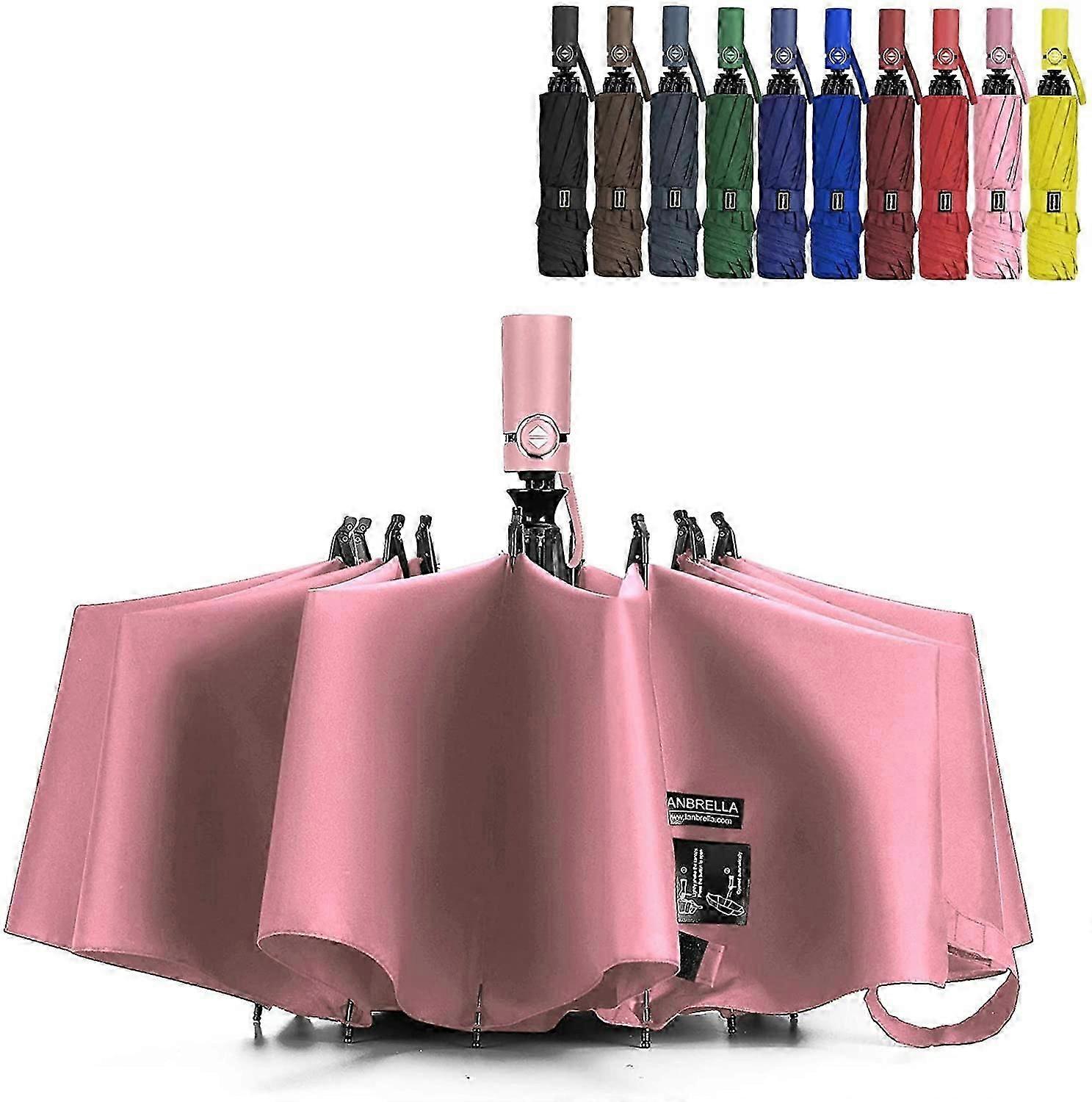 Compact Windproof Reverse Folding Travel Umbrella  Sturdy and Portable