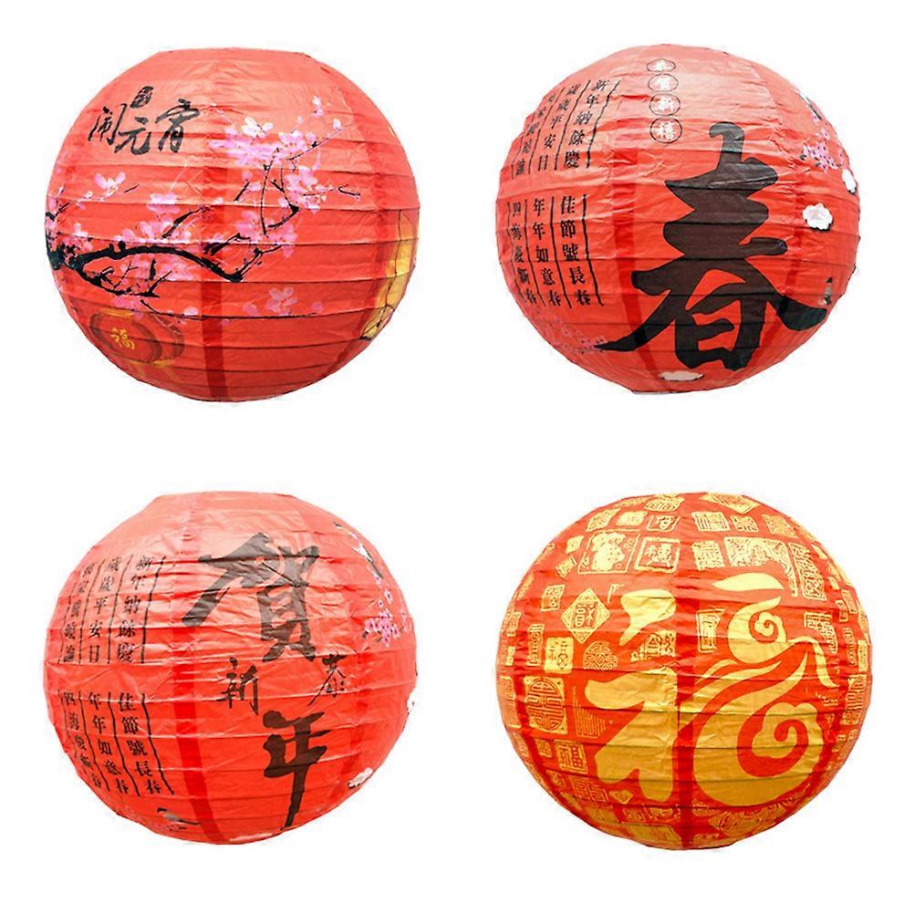 Hanging Lanterns Decorative 6Pcs Multi Chinese Paper Lanterns Reusable Storage for Decoration