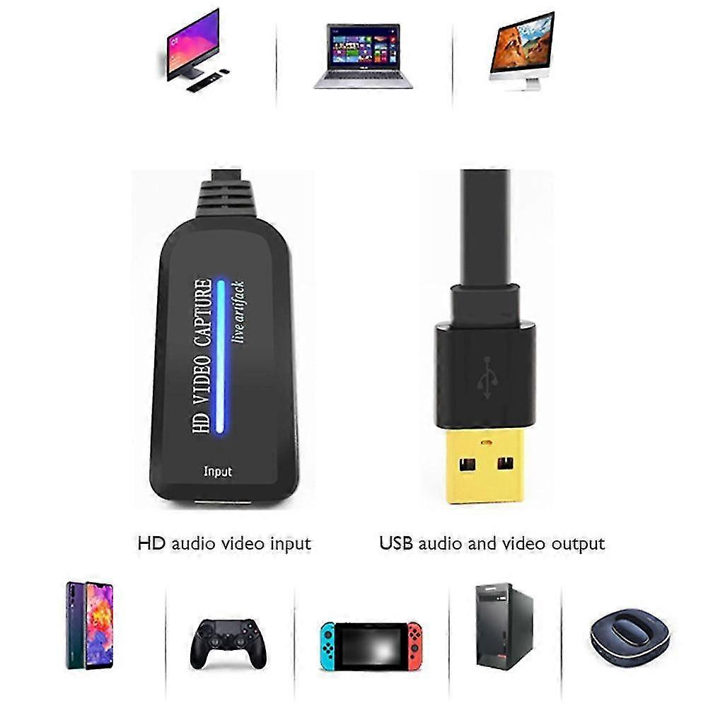 4K Video Capture Card Usb To Hdmi Compatible Video Grabber Record Box For Ps4 Computer Components Accessories