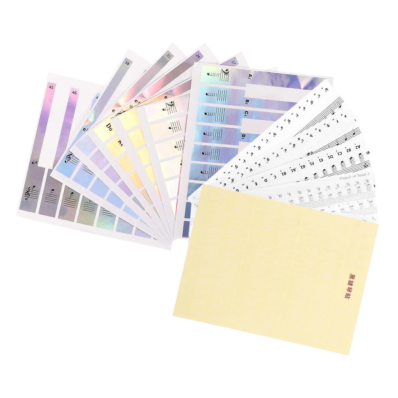 Keyboard Note Stickers Piano Keyboard Stickers for Decor 2Sets Convenient