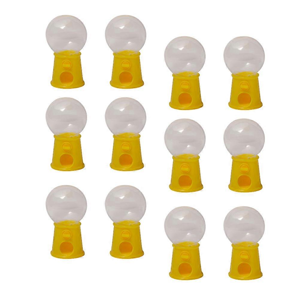 Yellow Candy Machine Toy Durable Plastic for Kids Party Decor Improves Coordination and Skills 12pcs