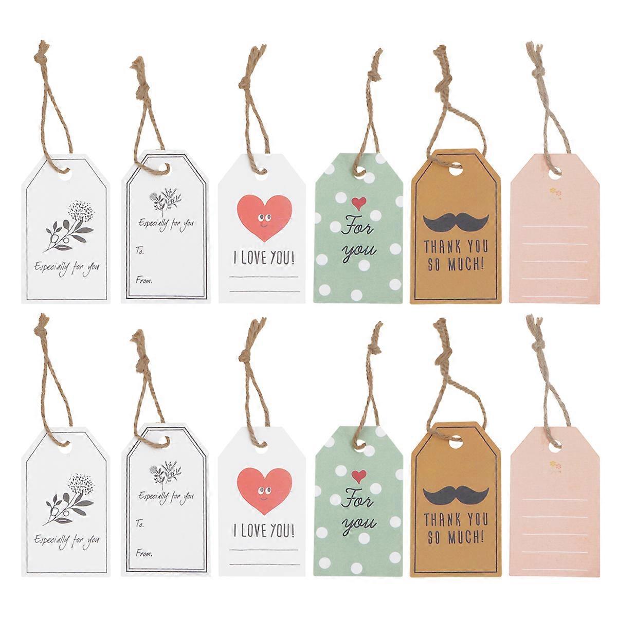Message Cards Birthday Blessing Labels Small Size Paper Material Gifting 100Pcs