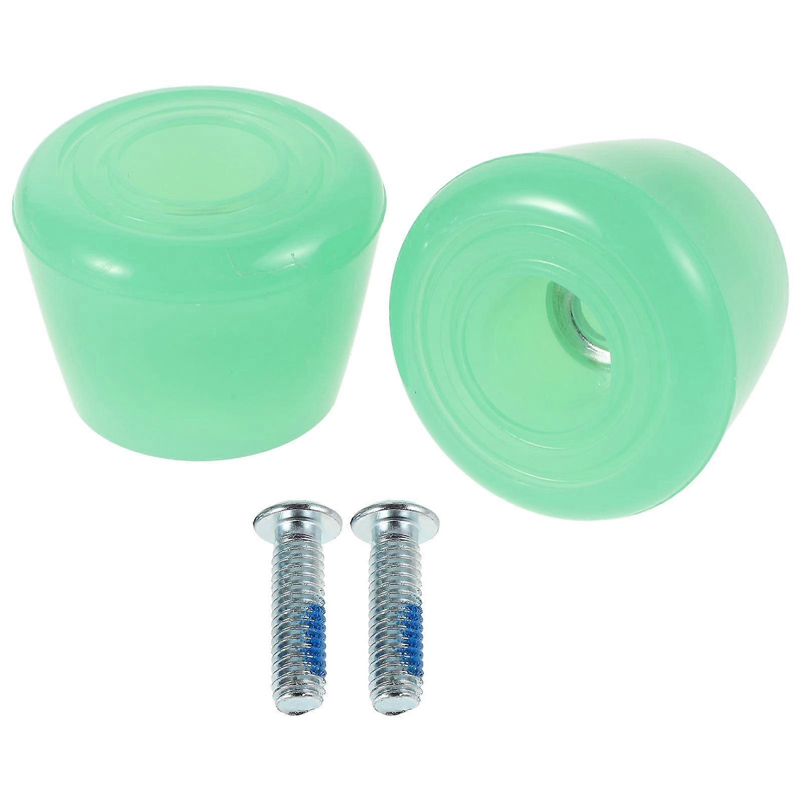 Brake Block Roller Skate Toe Stops Double Row Design For Roller Skating Quad Skates And Skateboards Light Green 4.50X4.50X3.00CM Stopping Power 1 Pair