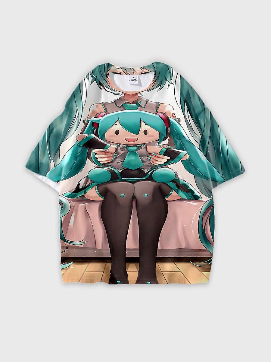 T-shirt round neck Role Pattern loose short sleeve C712