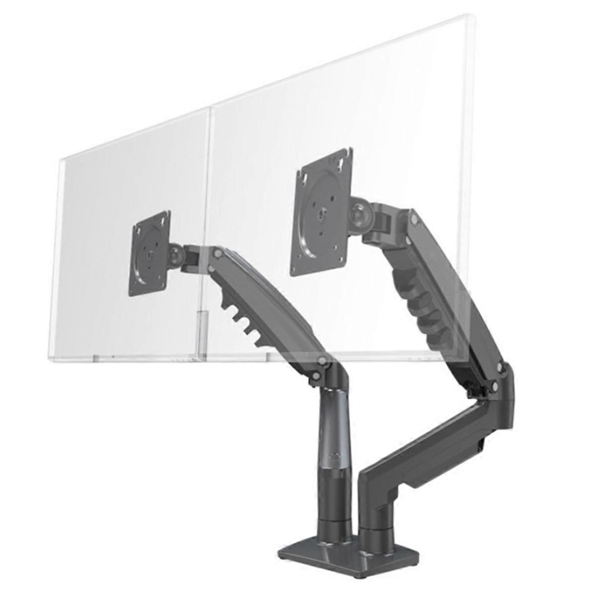 F160 Desktop Spring Monitor Arm 17-27inch Dual Monitor Holder Mount Arm Full Motion Display Stand Loading 2-9 Kgs B