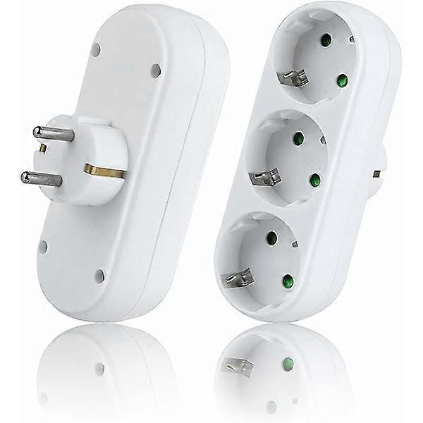 European standard socket / German standard power conversion socket (white * one to three),