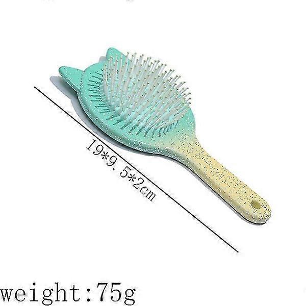 Light Green Cat Ears Style Large Airbag Comb Electro-Gold Plated Color Elastic Styling Air Cushion Hair Comb
