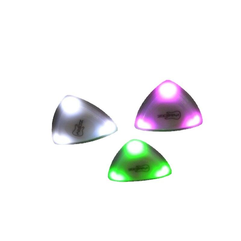 Pressé led éclairage guitare médiator lumineux jouer aaccessoires