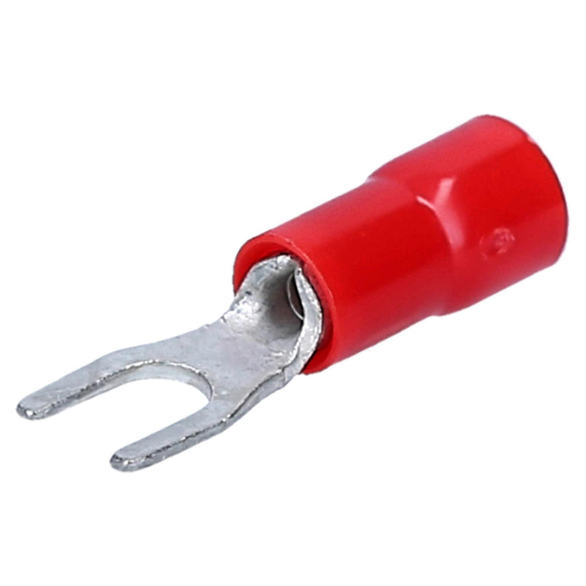 RFU3 Fork Cable Lug Insulated U3 Red Pack of 10