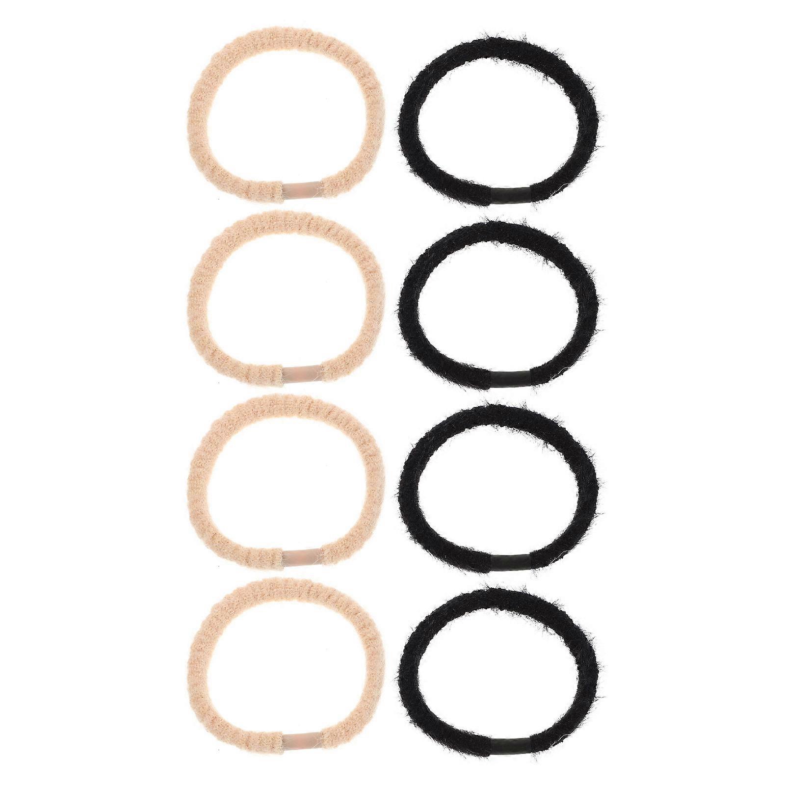 8pcs Soft Elastic Hair Ties for Women Assorted Color Rubber Bands for Thin Thick Hair Storage Box