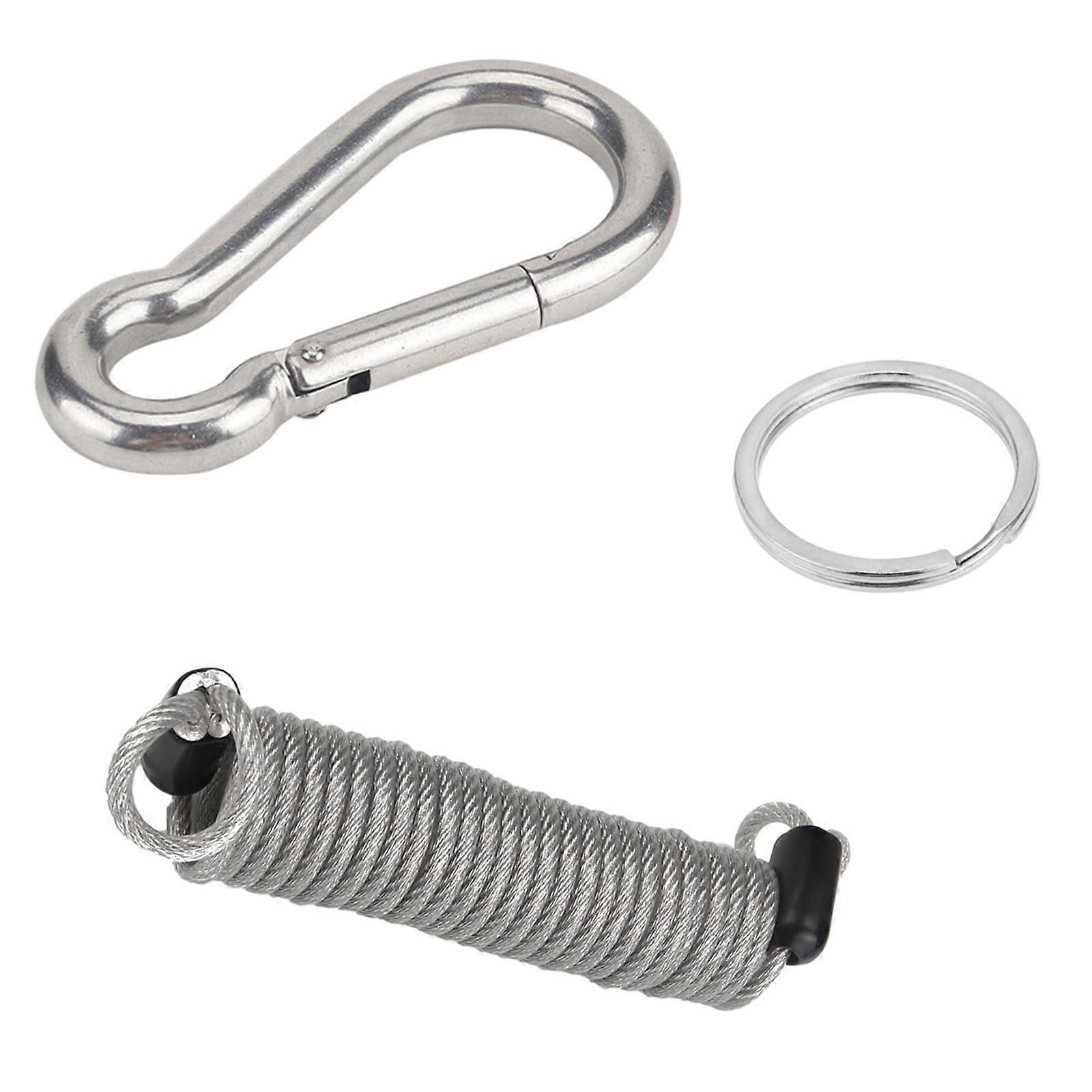Professional Stable Trailer Connection Safe Cable Secure Towing Rope Silver
