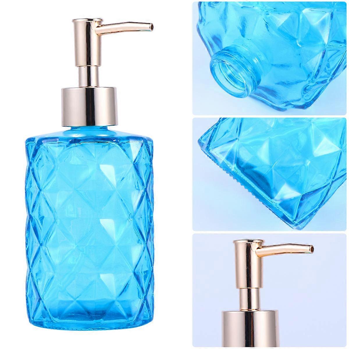 330ml Home Empty Shower Gel Bottles Cosmetic Lotion Bottles Press Storage Bottle Glass Empty Bottle Blue