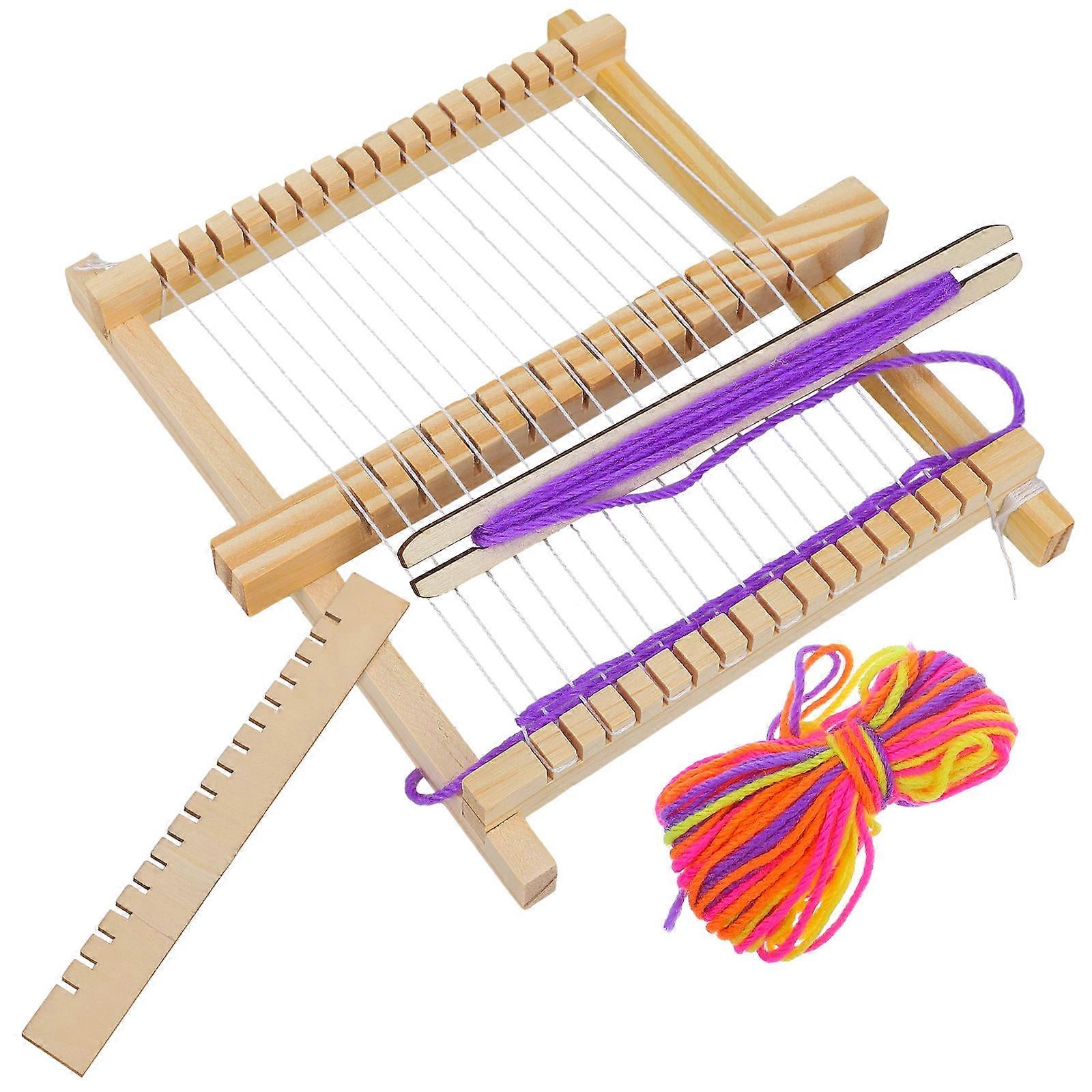 Wooden Weaving Machine for Kids to Create Belts and Scarves Promoting Creativity and Development