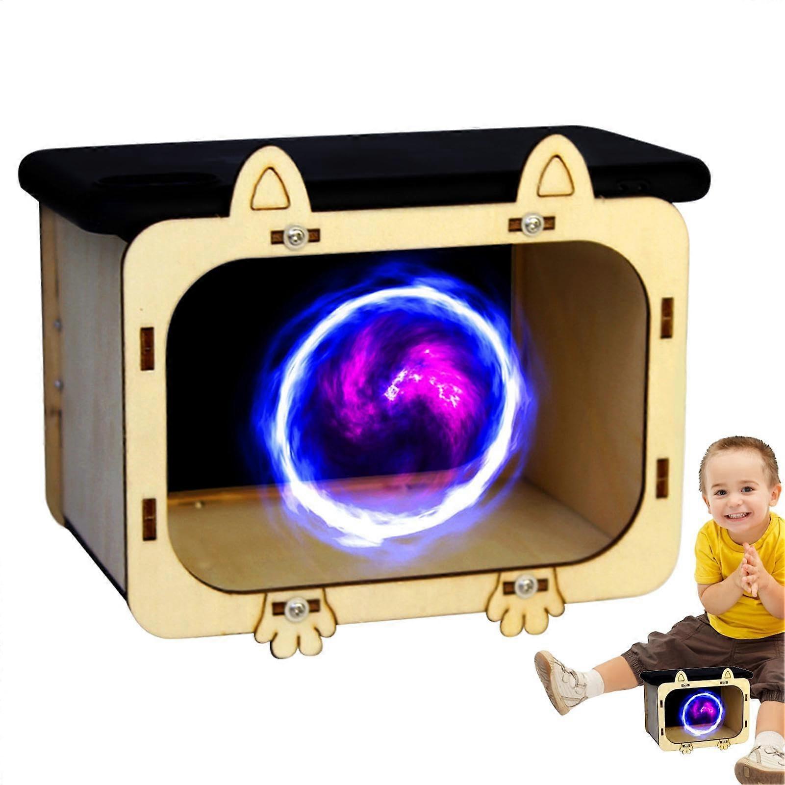 Smartphone Projector, Wooden Stand, Hologram for Phone, Enhanced Movie Experience, Designed for Immersive Mobile Projections, Ideal for Entertainment.