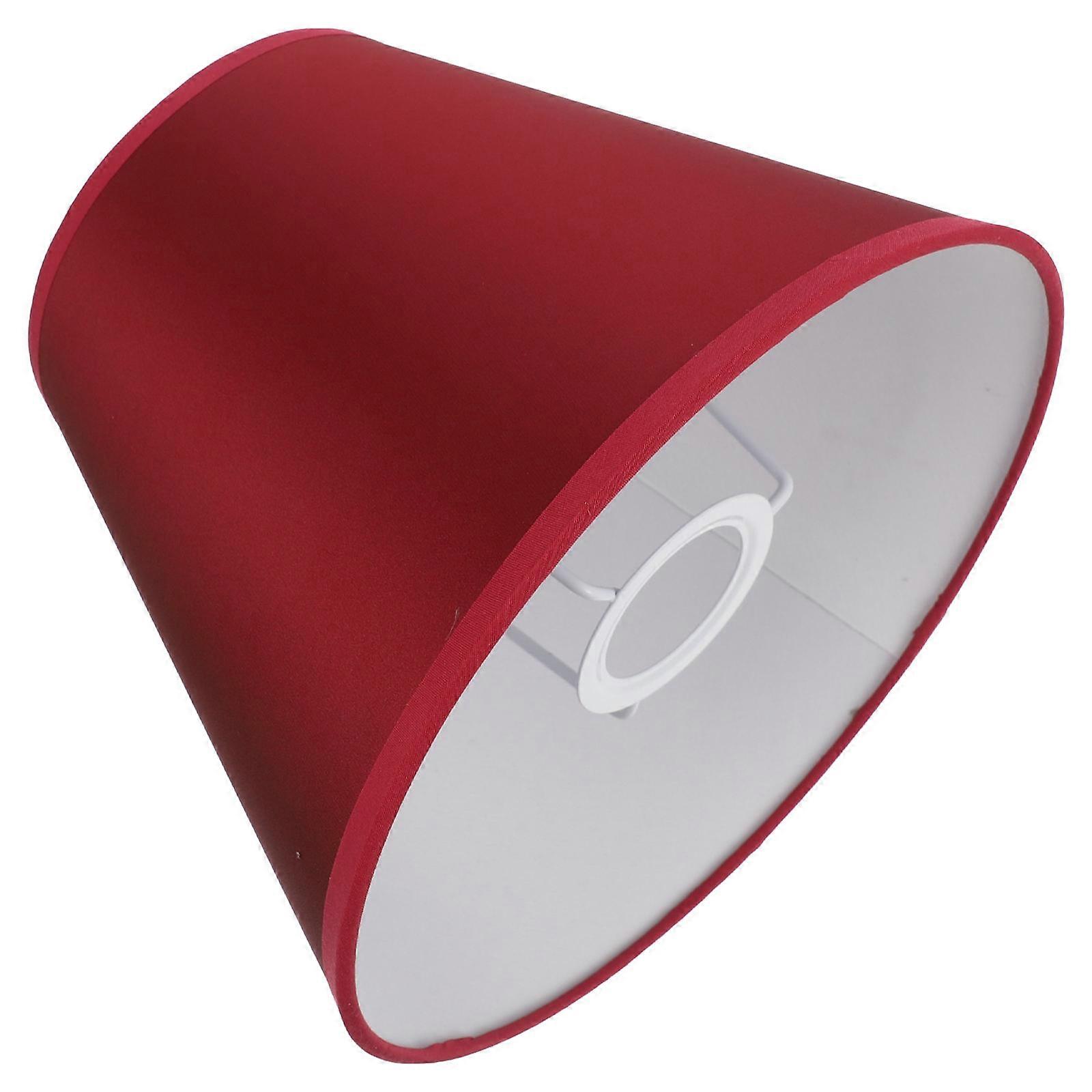 Cloth Lampshade Replacement E27 E14 Base Simple And Modern Dark Red 1 Pcs For Bedroom