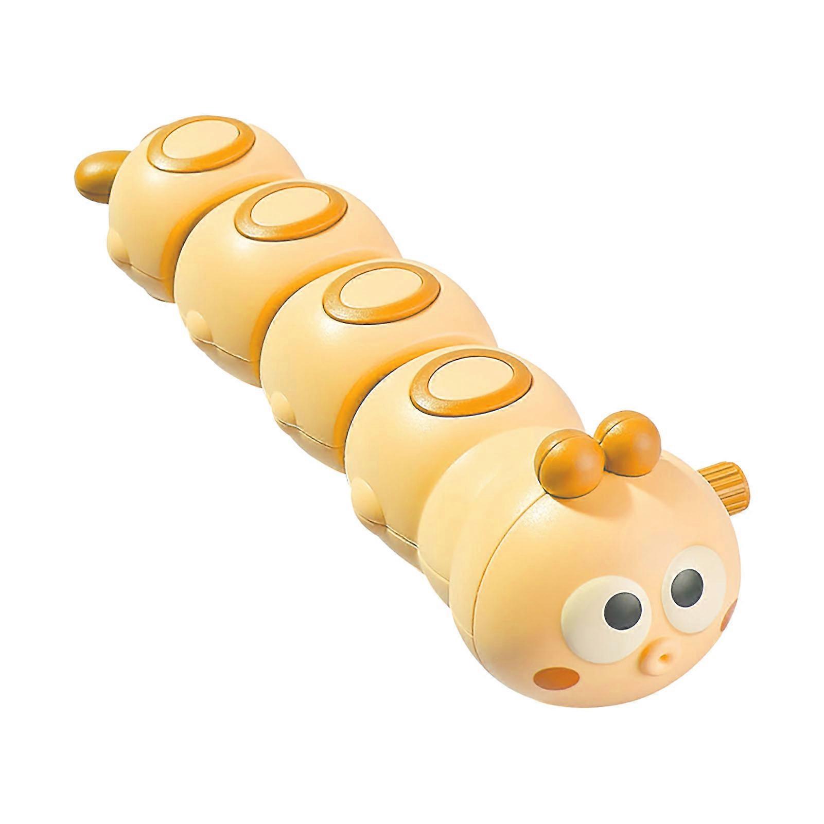 Baby Clockwork Crawling Toy Educational Cute Cartoon Animal Swing Wind Up Toy for Parent Child Interaction Yellow